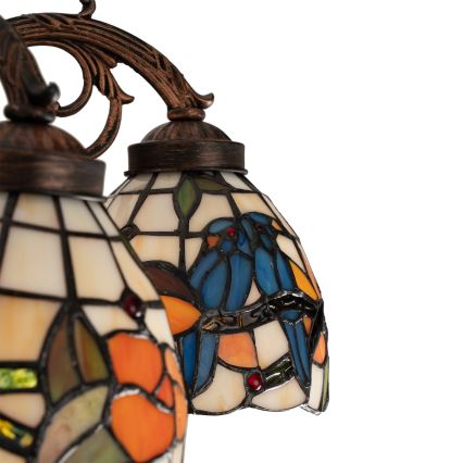 Brilagi - Lustre de teto Tiffany em vitral sobreposto JUNGLE 6xE27/60W/230V diâmetro 60 cm
