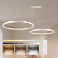 Brilagi - Lustre dimerizável suspenso por cabo PORTOFINO LED/98W/230V 3000-6000K prateado + comando remoto