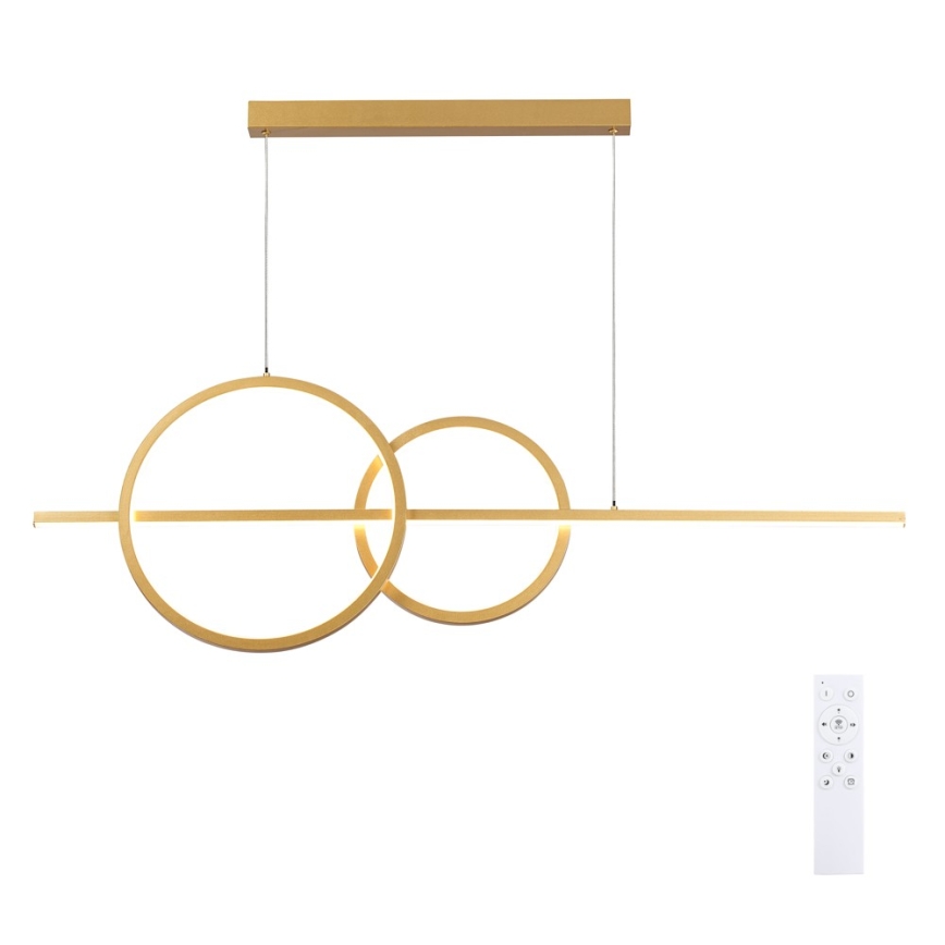 BRILAGI - lustre LED dimerizável suspenso por cabo SIGNATURE LED/53W/230V 3000-6000K 120 cm dourado + controlo remoto