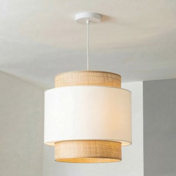 Brilagi - Lustre em cabo CERIA 1xE27/40W/230V Ø 40 cm bege/branco