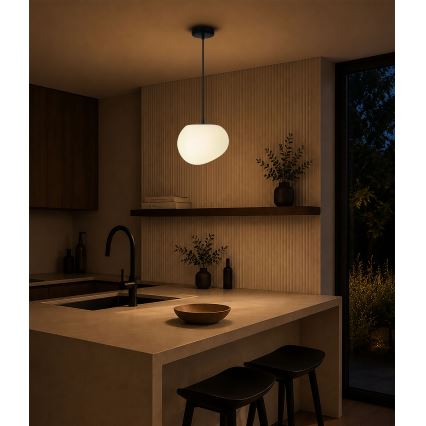 BRILAGI - Lustre em cabo PEBBLES 1xE27/40W/230V Ø 20 cm preto
