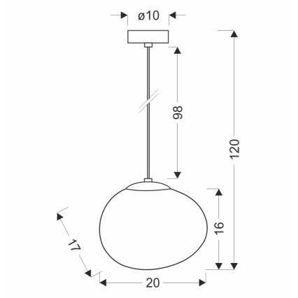 BRILAGI - Lustre em cabo PEBBLES 1xE27/40W/230V Ø 20 cm preto