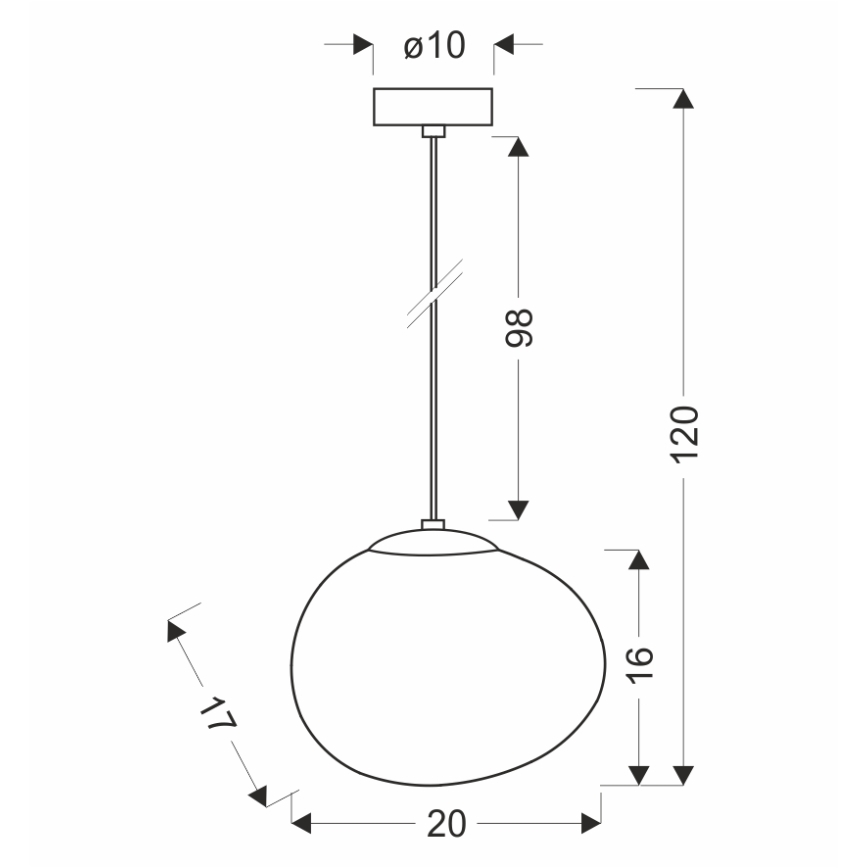 BRILAGI - Lustre em cabo PEBBLES 1xE27/40W/230V Ø 20 cm preto