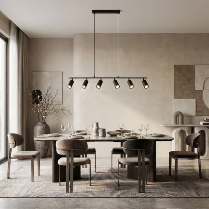 Brilagi - Lustre em cabo SELE 6xGU10/30W/230V preto