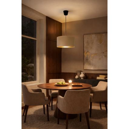 Brilagi - Lustre em cabo VELVET 1xE27/60W/230V Ø 40 cm bege/dourado