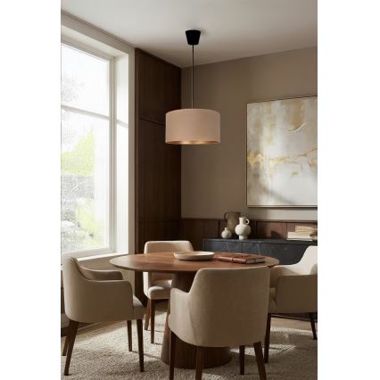 Brilagi - Lustre em cabo VELVET 1xE27/60W/230V Ø 40 cm bege/dourado