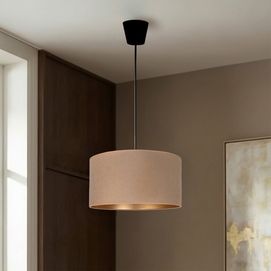 Brilagi - Lustre em cabo VELVET 1xE27/60W/230V Ø 40 cm bege/dourado