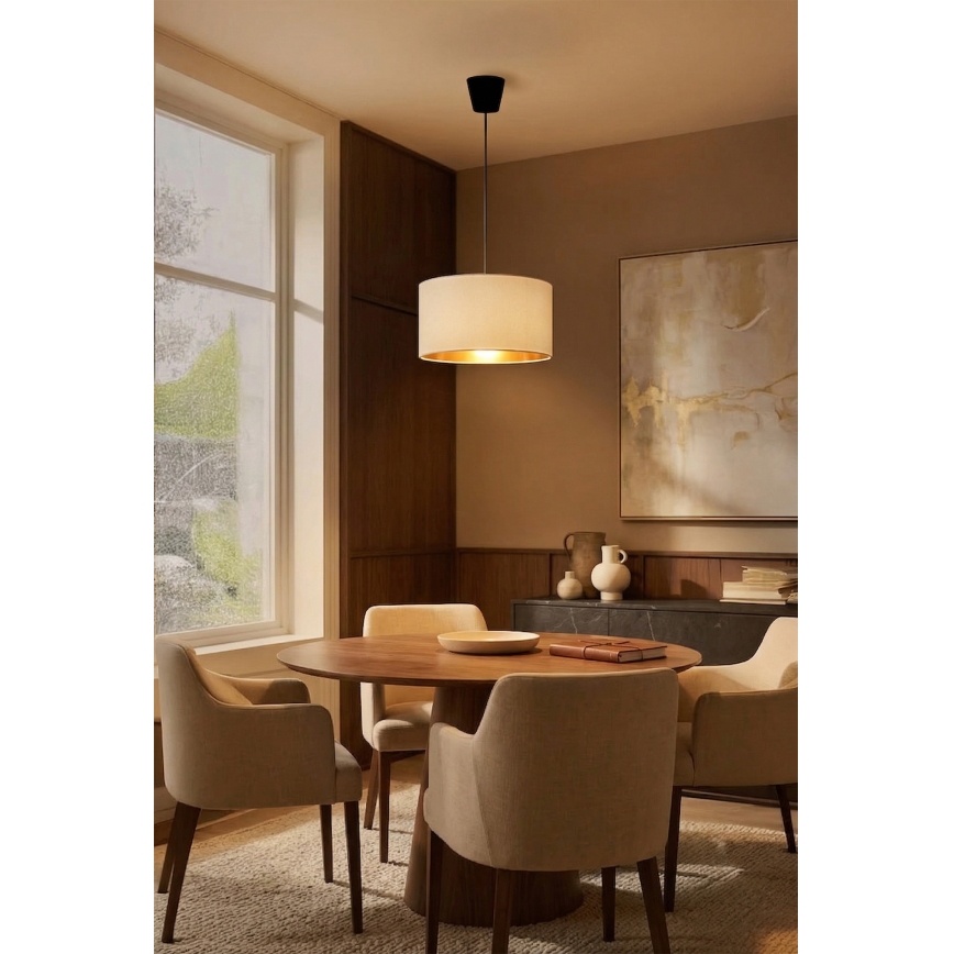 Brilagi - Lustre em cabo VELVET 1xE27/60W/230V Ø 40 cm creme/dourado