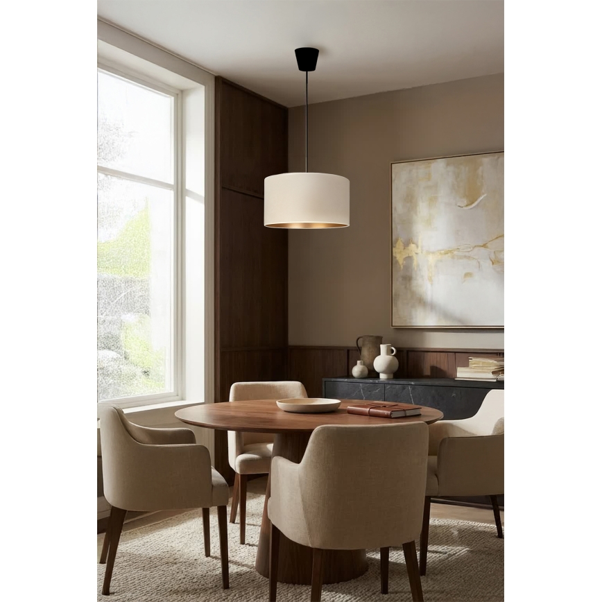 Brilagi - Lustre em cabo VELVET 1xE27/60W/230V Ø 40 cm creme/dourado