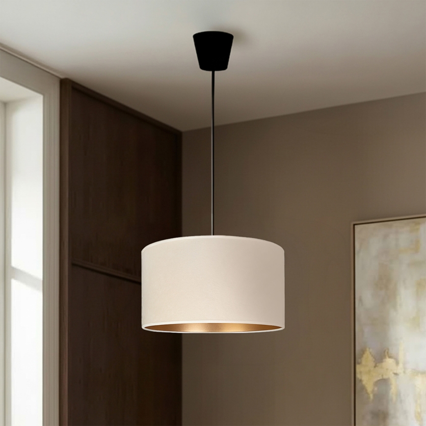 Brilagi - Lustre em cabo VELVET 1xE27/60W/230V Ø 40 cm creme/dourado