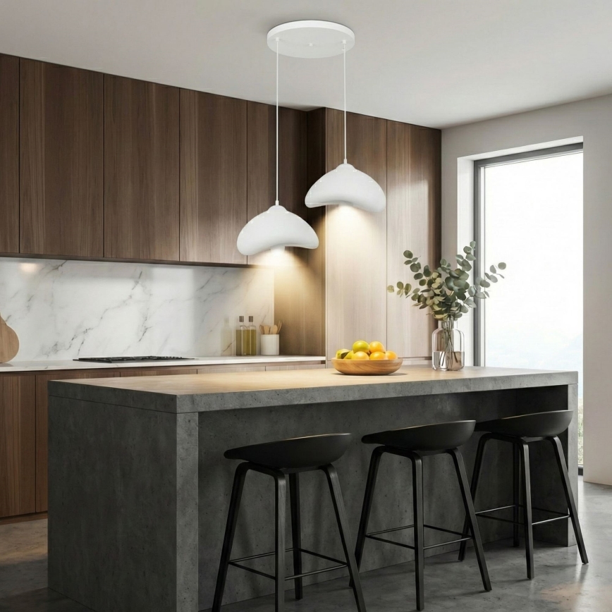 Brilagi - Lustre em cabo WABI SABI 2xE27/40W/230V Ø 45 cm branco