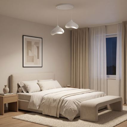 Brilagi - Lustre em cabo WABI SABI 2xE27/40W/230V Ø 45 cm branco