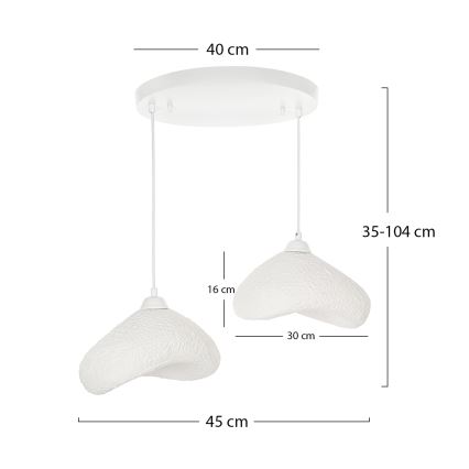 BRILAGI - Lustre em cabo WABI SABI 2xE27/40W/230V Ø 45 cm branco