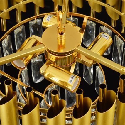 Brilagi - Lustre em corrente ECLIPSE 5xE14/10W/230V Ø 38 cm dourado