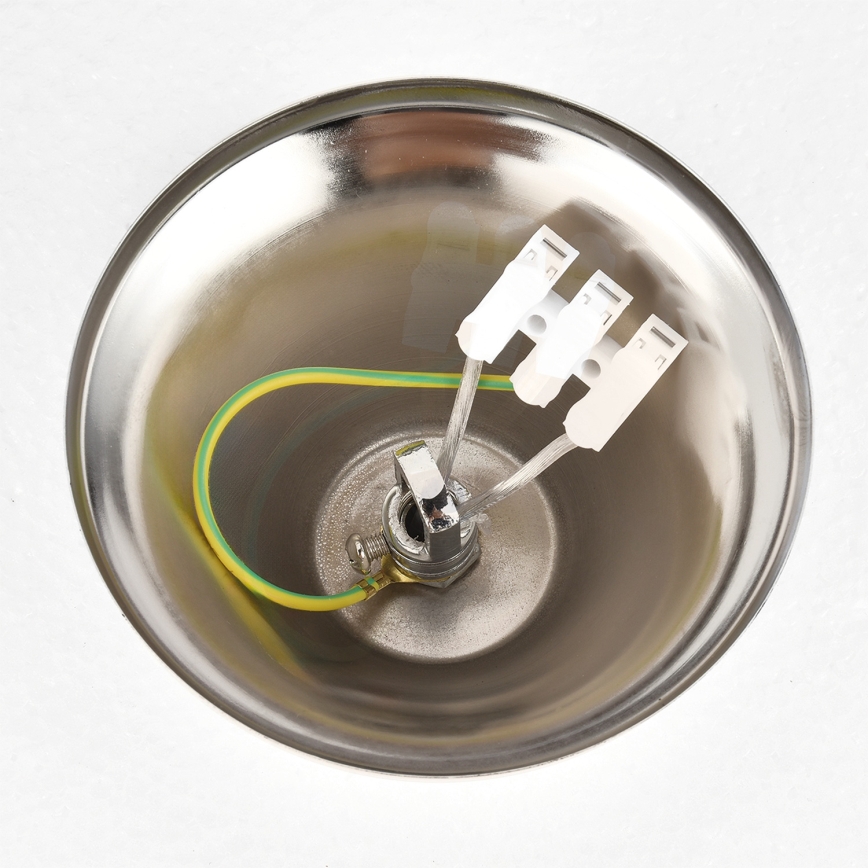 Brilagi - Lustre em corrente ECLIPSE 7xE14/10W/230V, diâmetro 48 cm, prateado