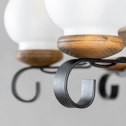 Brilagi - Lustre em corrente ROATA 8xE14/40W/230V Ø 70 cm faia