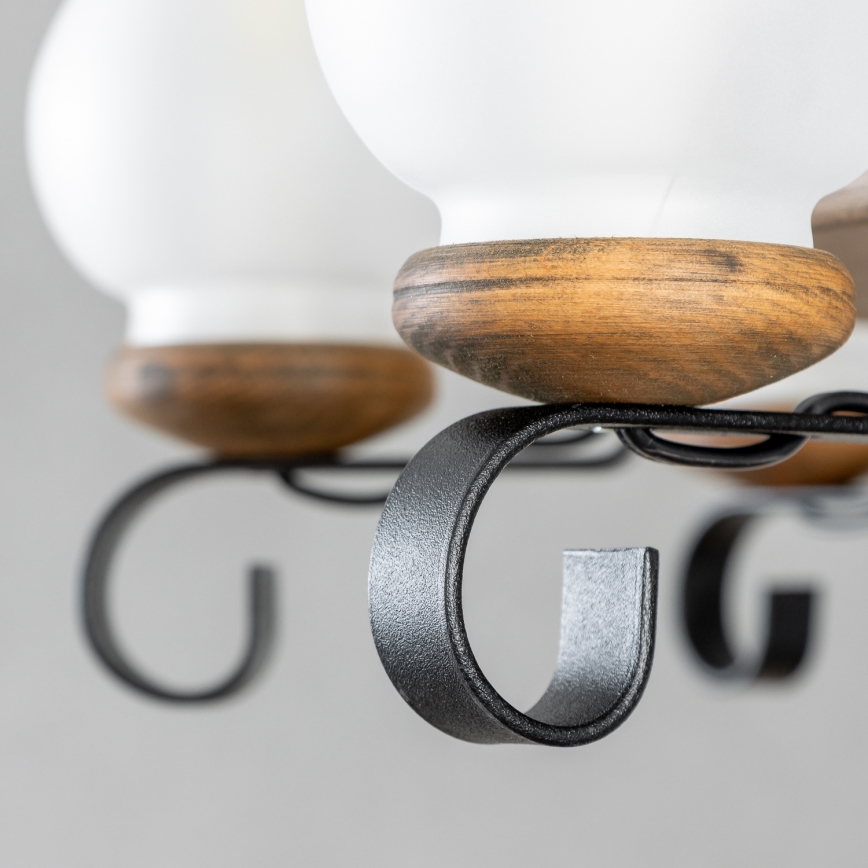 Brilagi - Lustre em corrente ROATA 8xE14/40W/230V Ø 70 cm faia