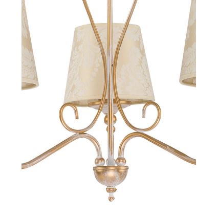 Brilagi - Lustre em corrente SONIA 3xE27/15W/230V Ø 64 cm creme/pátina