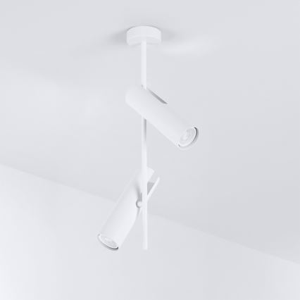 Brilagi - Lustre em haste BRANCH 2xGU10/30W/230V branco