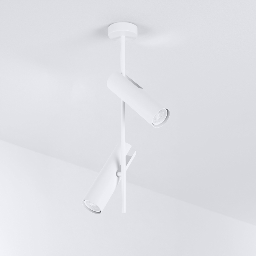 Brilagi - Lustre em haste BRANCH 2xGU10/30W/230V branco