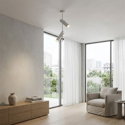Brilagi - Lustre em haste BRANCH 2xGU10/30W/230V branco