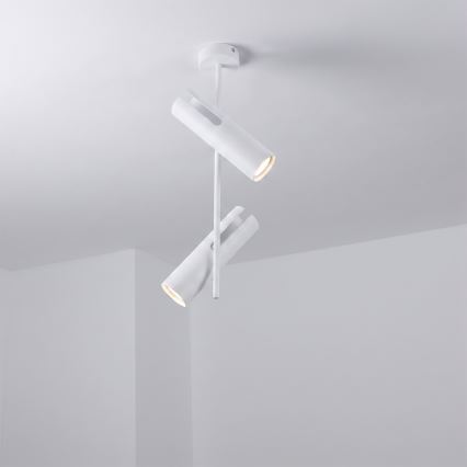 Brilagi - Lustre em haste BRANCH 2xGU10/30W/230V branco