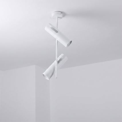 Brilagi - Lustre em haste BRANCH 2xGU10/30W/230V branco