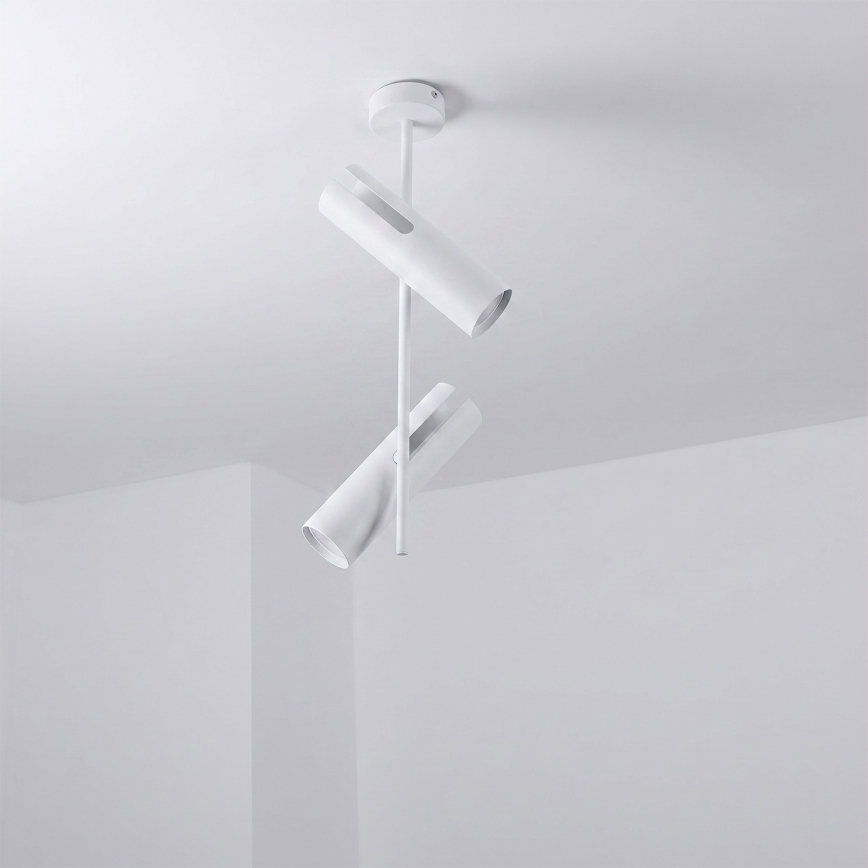 Brilagi - Lustre em haste BRANCH 2xGU10/30W/230V branco