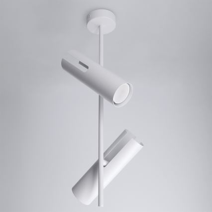 Brilagi - Lustre em haste BRANCH 2xGU10/30W/230V branco