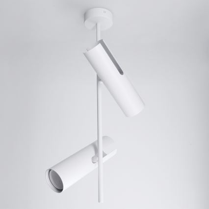 Brilagi - Lustre em haste BRANCH 2xGU10/30W/230V branco