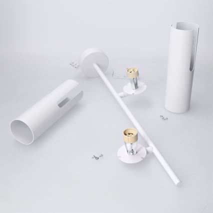 Brilagi - Lustre em haste BRANCH 2xGU10/30W/230V branco
