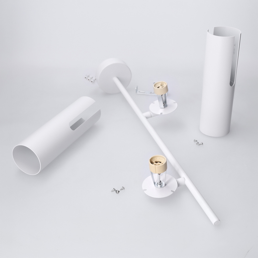 Brilagi - Lustre em haste BRANCH 2xGU10/30W/230V branco
