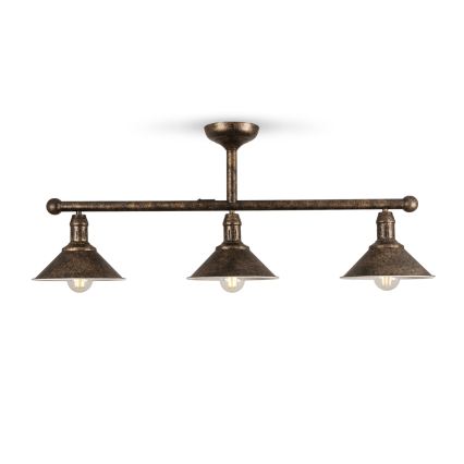 BRILAGI - Lustre em haste FORGE 3xE27/60W/230V pátina/cobre