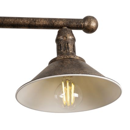 BRILAGI - Lustre em haste FORGE 3xE27/60W/230V pátina/cobre