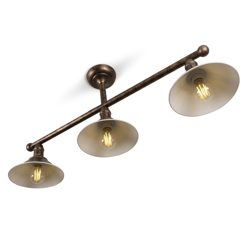 BRILAGI - Lustre em haste FORGE 3xE27/60W/230V pátina/cobre