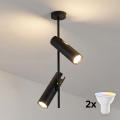 Brilagi - Lustre em haste LED RGBW dimerizável BRANCH 2xGU10/6,5W/230V 2700-6500K preto