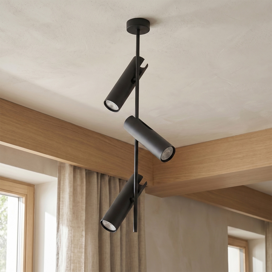 BRILAGI - Lustre LED RGBW dimerizável em haste BRANCH 3xGU10/6,5W/230V 2700-6500K preto