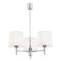 Brilagi - Lustre em haste MONTE 3xE27/15W/230V creme/cromado brilhante