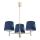 Brilagi - Lustre em haste MONTE 3xE27/60W/230V azul/dourado