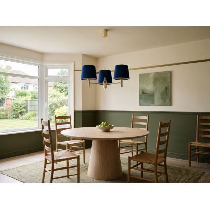 Brilagi - Lustre em haste MONTE 3xE27/60W/230V azul/dourado