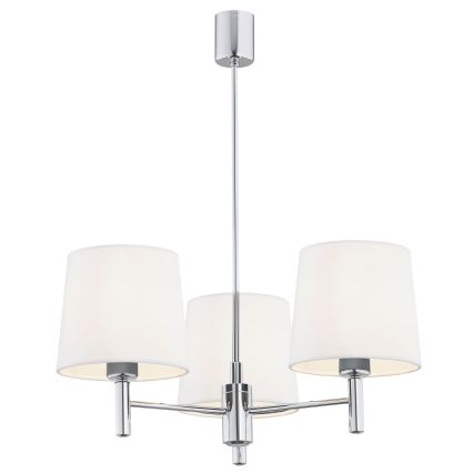 Brilagi - Lustre em haste MONTE 3xE27/60W/230V creme/cromado brilhante