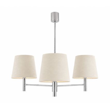Brilagi - Lustre em haste MONTE 3xE27/60W/230V creme/cromado brilhante