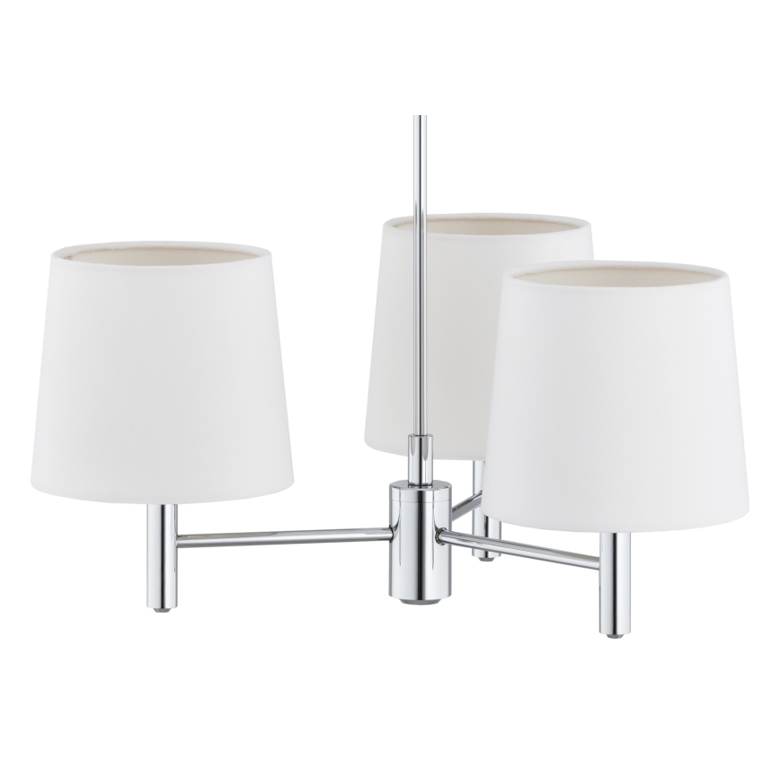 Brilagi - Lustre em haste MONTE 3xE27/60W/230V creme/cromado brilhante