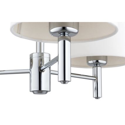 Brilagi - Lustre em haste MONTE 3xE27/60W/230V creme/cromado brilhante