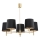 Brilagi - Lustre em haste MONTE 5xE27/15W/230V preto/dourado