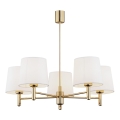 Brilagi - Lustre em haste MONTE 5xE27/60W/230V creme/dourado