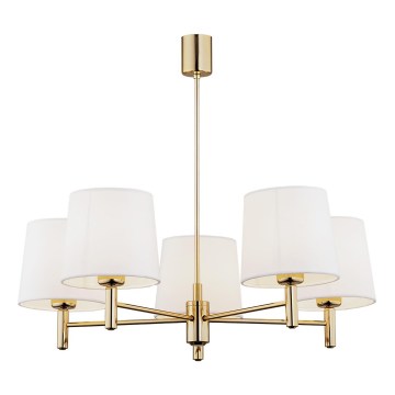 Brilagi - Lustre em haste MONTE 5xE27/60W/230V creme/dourado