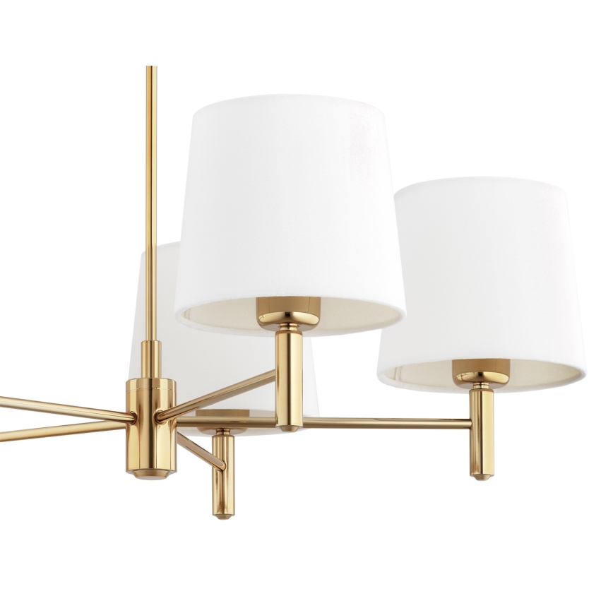 Brilagi - Lustre em haste MONTE 5xE27/60W/230V creme/dourado
