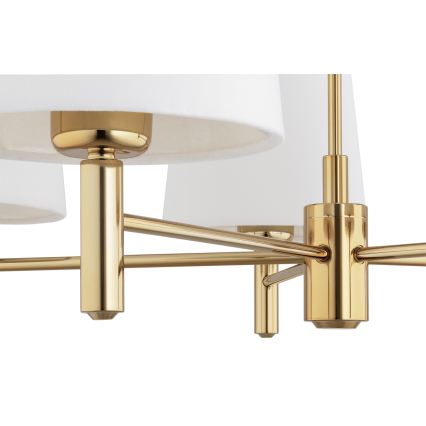 Brilagi - Lustre em haste MONTE 5xE27/60W/230V creme/dourado