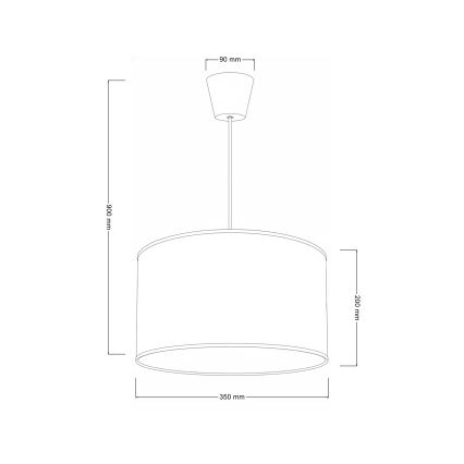 Brilagi - Lustre infantil LED com cabo BOBO 1xE27/60W/230V Ø 35 cm rosa/fadas